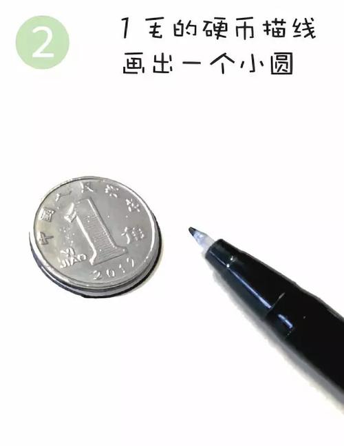 5毛1元的硬币 今天小艺教你利用硬币来画几幅可爱的简笔画 财神到