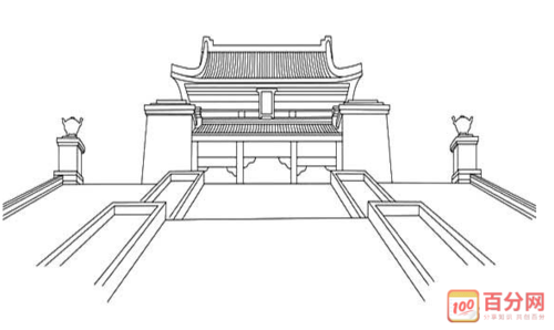 宫殿的建筑物简笔画图片素