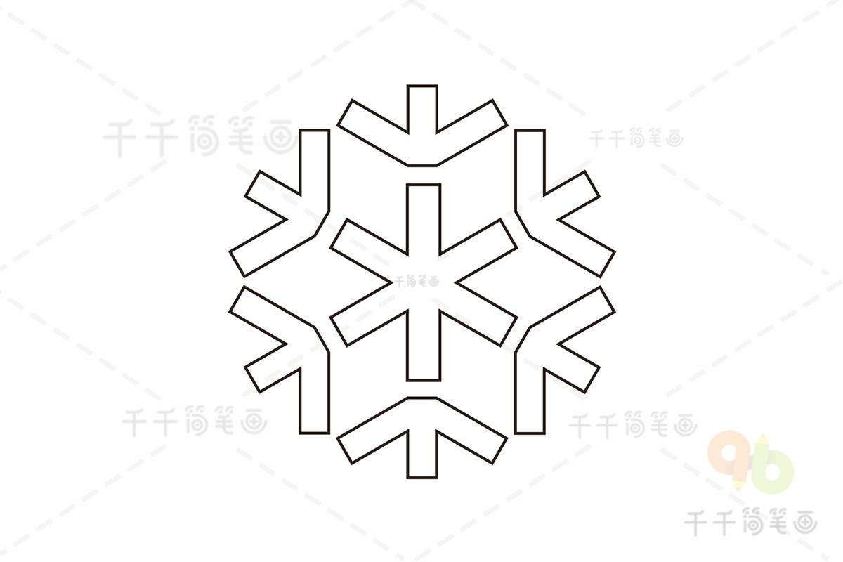 雪花的简笔画怎么画