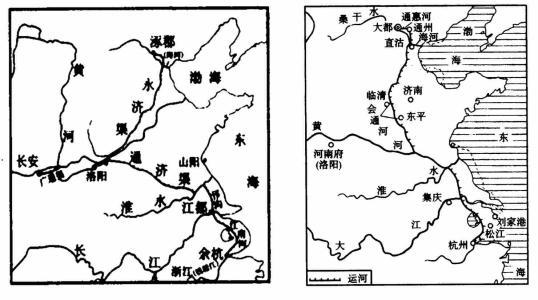 隋朝大运河简笔画