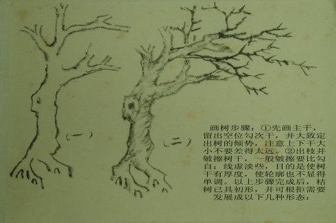 山水树路河简笔画