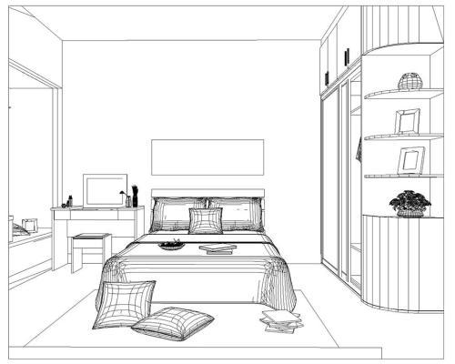立体房间平面图简笔画