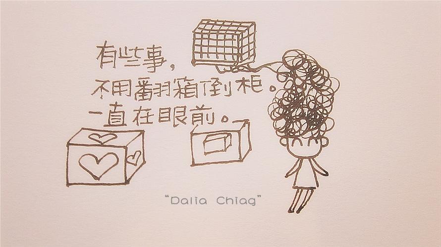 by dalia chiaglike简笔画插画文字心灵图文礼物文字控