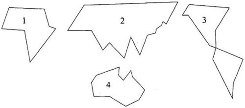 下列的四幅大陆轮廓简笔画图按数字的顺序它们分别表示的大陆名称是
