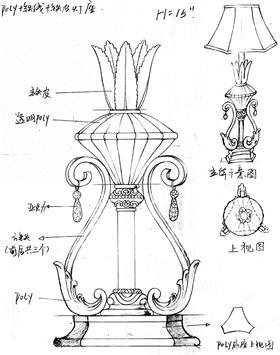 台灯设计简笔画有创意的