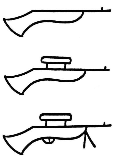 枪的简笔画简单刺刀