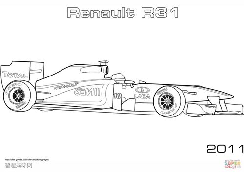 雷诺r31一级方程式赛车简笔画图片