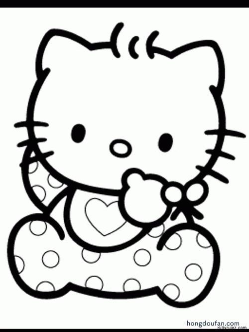 小宝宝凯蒂猫hellokitty涂色卡通简笔画大全