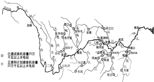 乌江与长江交界处简笔画