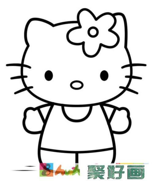 hellokitty简笔画的画法步骤教程怎么画简笔画教程