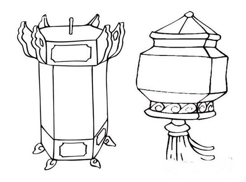元宵花灯简笔画