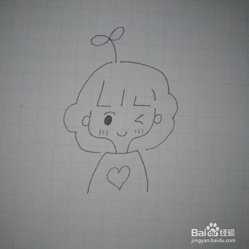 ins风小女孩简笔画