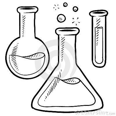 科学实验物品简笔画