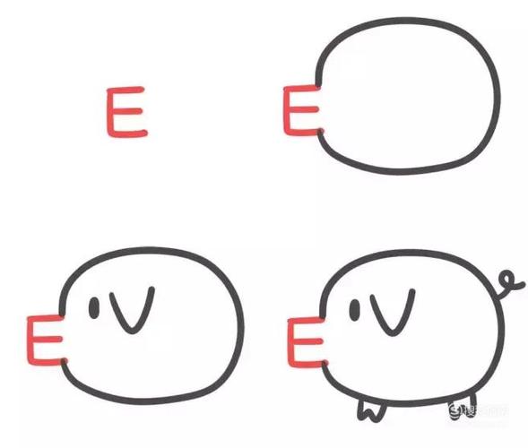 26个字母变身简笔画