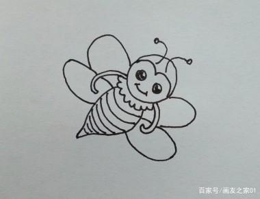 简笔画教程一步一步教你怎么画小蜜蜂