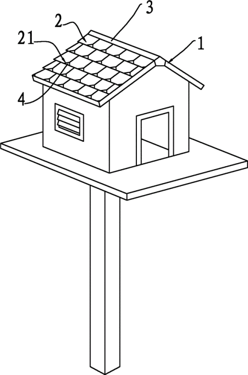 室内屋顶的简笔画