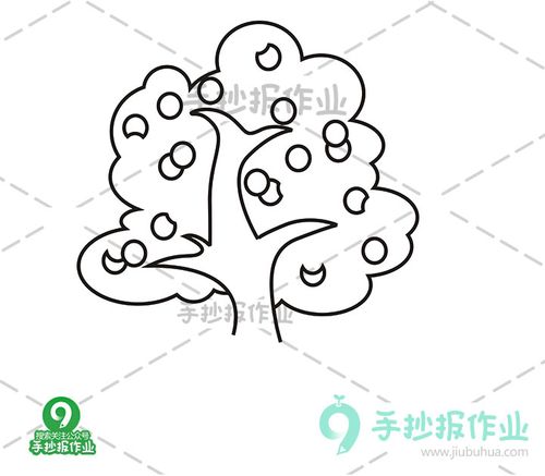 元旦节金桔树简笔画