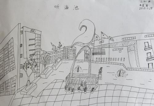 画素描画以校园为主题的新蒲文化小学校园简笔画图校园简笔画图片大全