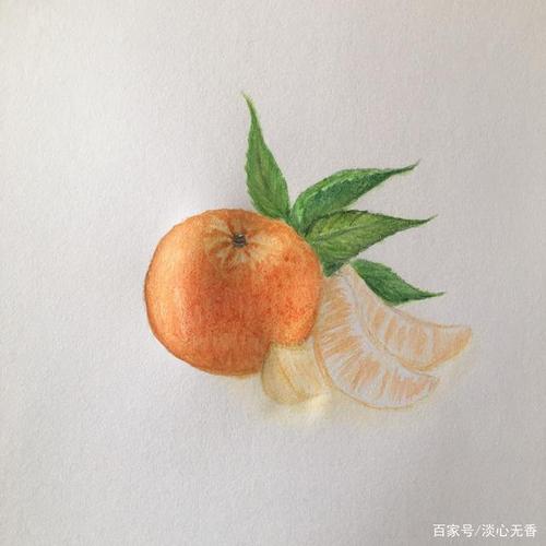 简笔画绘画一组橘子