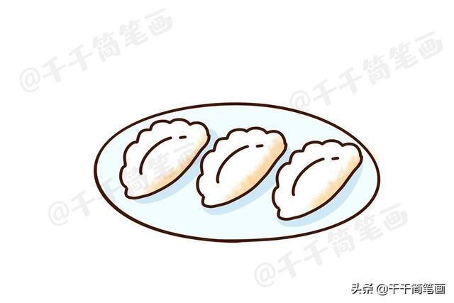 2020鼠年元旦新年简笔画过年习俗美食元素收藏起来用得上