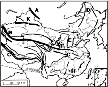 中国地形图山脉简笔画