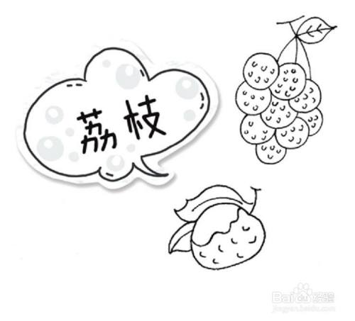 荔枝的简笔画