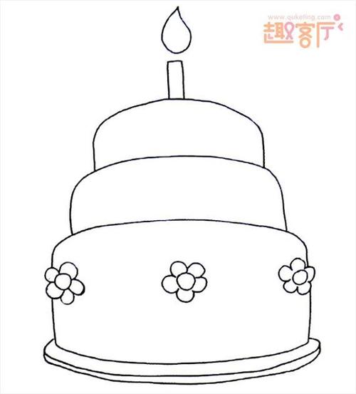 手绘蛋糕图片生日蛋糕手绘简笔画