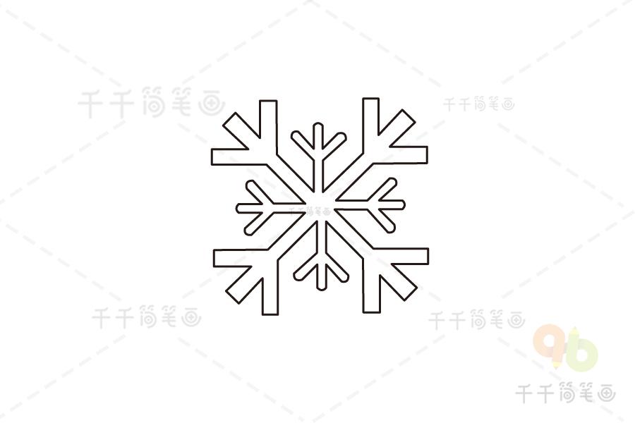 一学就会的雪花简笔画