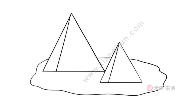 金字塔简笔画教程 金字塔简笔画画法