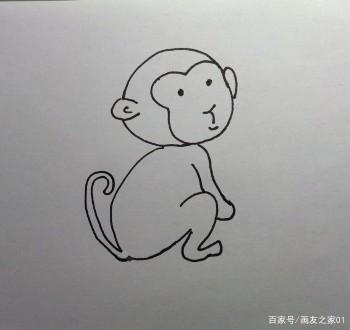 简笔画可爱小猴子头像