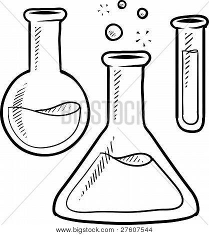 科学烧杯简笔画