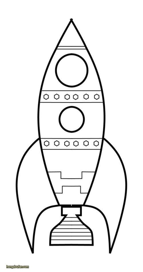 10个飞向太空的火箭简笔画大全