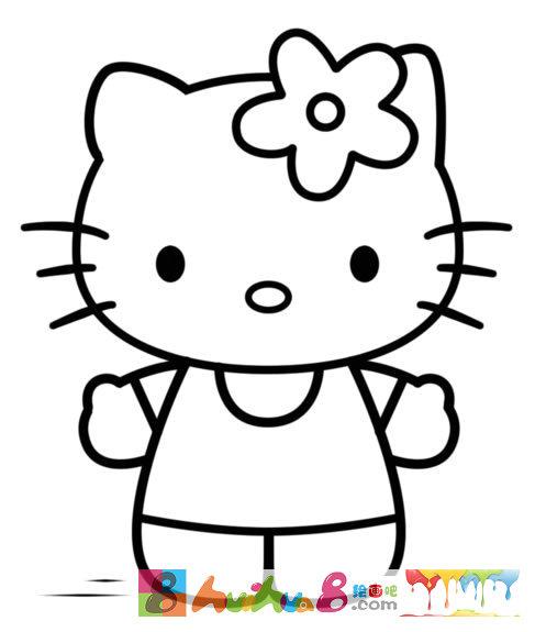 hello kitty简笔画的画法步骤教程