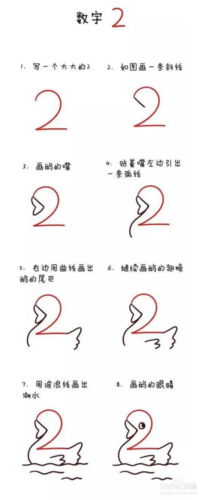 卡通数字1到10图片简笔画