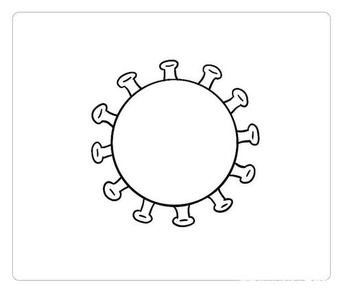 超简单的病毒简笔画致敬白衣战士