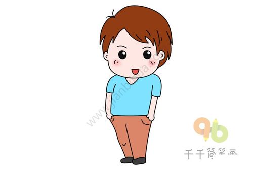 五分钟画完一个可爱的小男孩卡通幼儿亲子简笔画跟着小编画起来吧