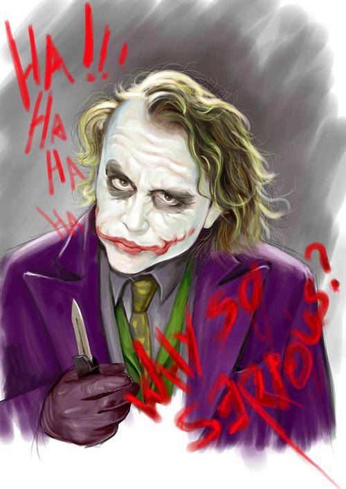 简笔画小丑joker