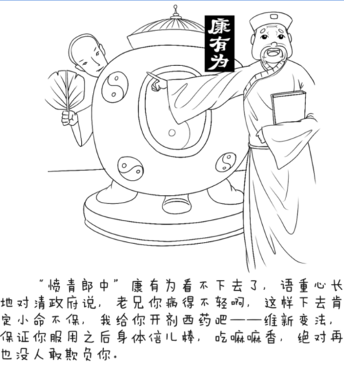 近代历史漫画简笔画