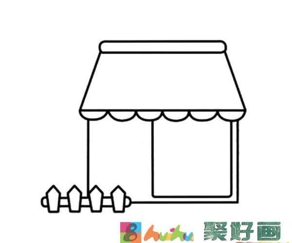 学画漂亮的商店简笔画画法怎么画简笔画教程