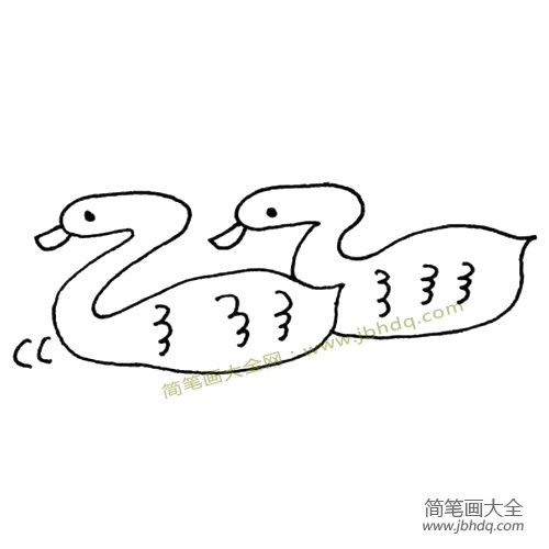 鸭子简笔画图片