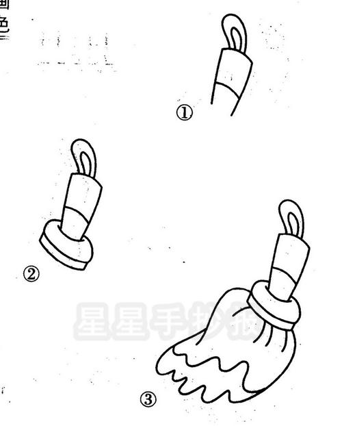 扫帚简笔画