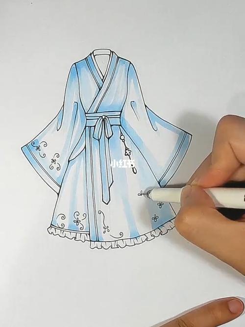 上期汉服填色教程教程汉服填色简笔画简笔画教程