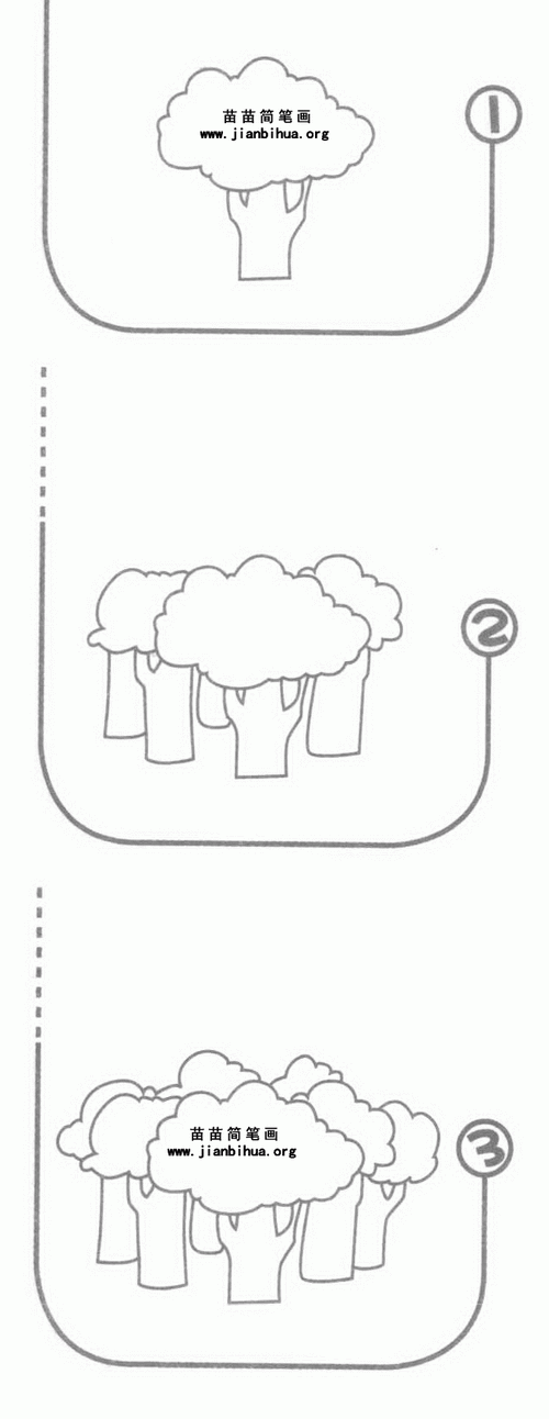 森林简笔画图片教程