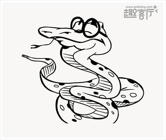 儿童动物简笔画大全幼儿简笔画蛇图片