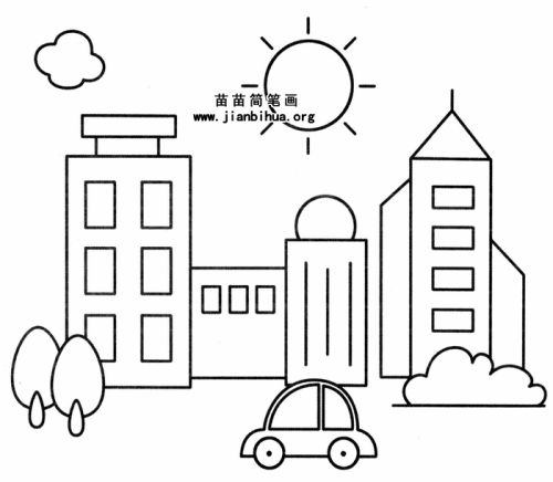 各国建筑物简笔画简单