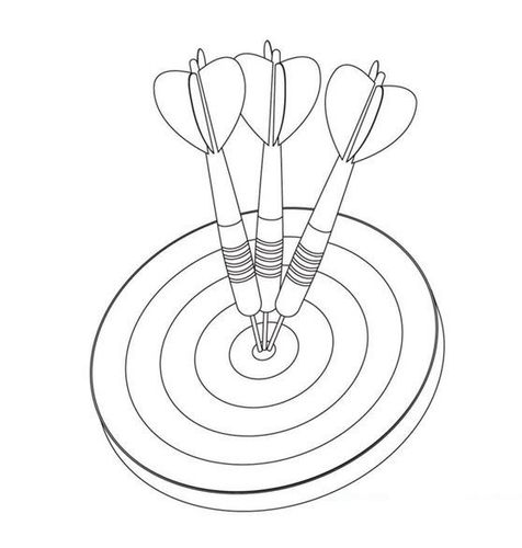 飞镖简笔画图片