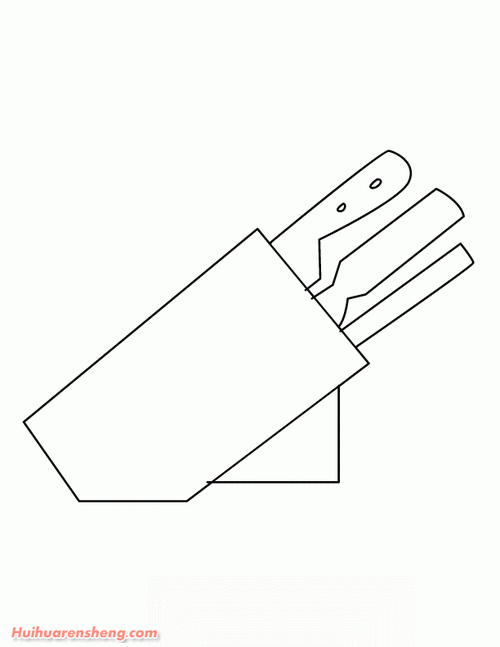 4张切菜刀和叉子简笔画图片4