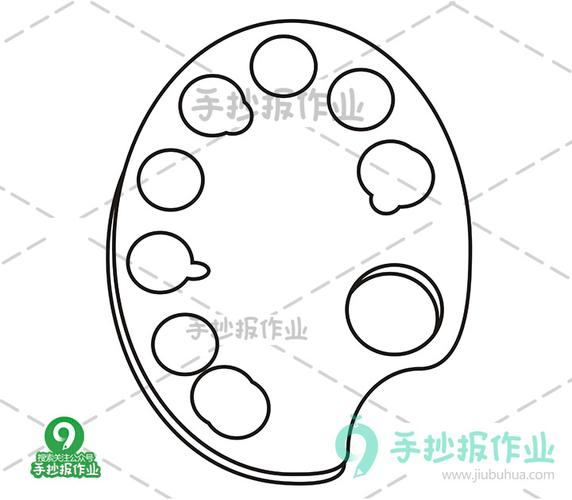 调色盘简笔画