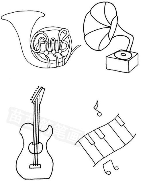 乐器怎么画简笔画图解乐器怎么画简笔画图解乐器简笔画小号铜管乐器简