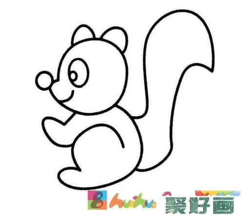 幼儿简笔画大眼睛的松鼠怎么画简笔画教程